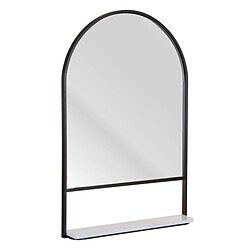 BigBuy Home Miroir mural 60 x 2,5 x 90 cm Noir Métal