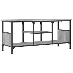 vidaXL Meuble TV sonoma gris 100x35x45 cm bois d'ingénierie et fer