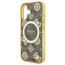 Guess Maroquinerie Guess Coque iPhone 16 Pivoine MagSafe - Marron