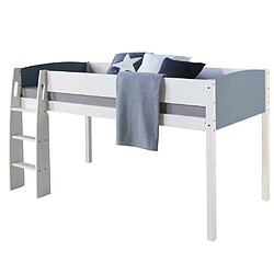 Homestyle4U Lit mezzanine pour enfant avec échelle