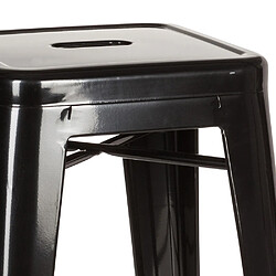 Tabouret de bar VANTAGGIO HIGH métallique noir hjh OFFICE