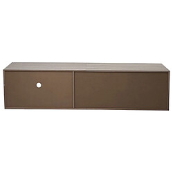 Mendler Meuble TV HWC-L33, Table de télévision Table basse Armoire TV Commode, bois 43x180x41cm Compartiment de rangement, aspect chêne, blanc pas cher