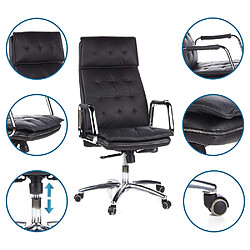 Avis Siège de bureau / Fauteuil de direction VILLA 20, cuir Nappa noir hjh OFFICE