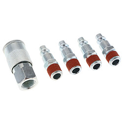 5 pièces raccords de raccord de compresseur de tuyau d'air comprimé libération rapide 1/4 '' npt pas cher