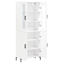 Avis vidaXL Buffet haut Blanc 69,5x34x180 cm Bois d'ingénierie