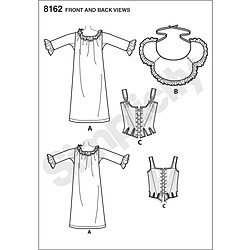 Avis Simplicity 8162 Patrons 'Xviiie siècle sous-vêtements Patrons de Couture, Blanc, Taille R5