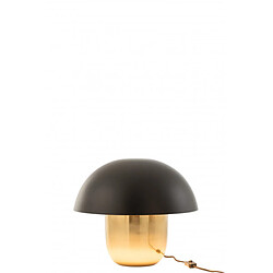 Dansmamaison Lampe Champignon Metal Noir/Or Small