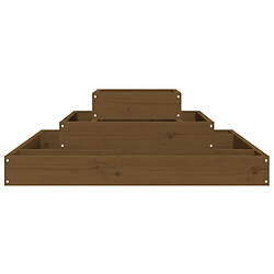 Avis vidaXL Jardinière Marron miel 80x80x27 cm Bois massif de pin