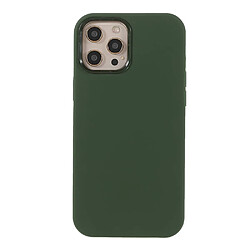 Coque en silicone, antichoc vert armé pour votre Apple iPhone 12/12 Pro 6.1 pouces