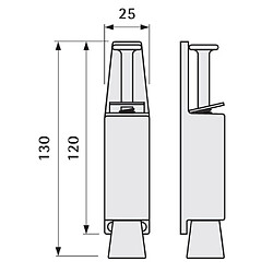 Avis Cale porte IBFM à pédale 130 mm verni argent 242