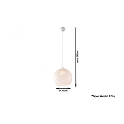 Acheter Luminaire Center Suspension BALL verre/acier champagne/chrome 1 ampoule