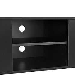 Acheter Helloshop26 Meuble TV moderne support télé avec 2 portes et 2 étagères ouvertes panneau de particule mélaminé 120 x 40 x 38 cm noir 03_0005872