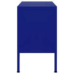 Avis vidaXL Meuble TV Bleu marine 105x35x50 cm Acier