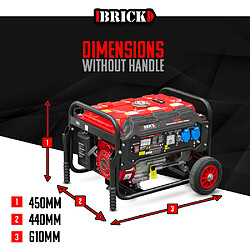 Acheter Groupe électrogène max 3000W avec roues - 2 prises - AVR - Essence - Brick