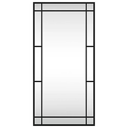 Avis Maison Chic Miroir mural | Miroir Décoration pour Maison Salle de Bain noir 40x80 cm rectangulaire fer -GKD55670