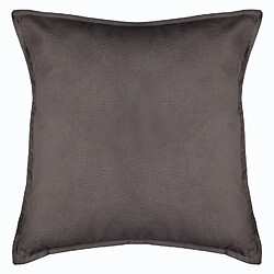 Atmosphera, Createur D'Interieur Coussin Lilou déhoussable effet velours en polyester 55x55 cm - Gris Foncé