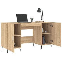 Acheter Maison Chic Bureau,Table de travail,bureau de travail pour chambre chêne sonoma 140x50x75 cm bois d'ingénierie -GKD49422