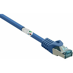 Renkforce RF-5047458 RJ45 Câble réseau, câble patch CAT 6a S/FTP 3.00 m bleu ignifuge 1 pc(s)