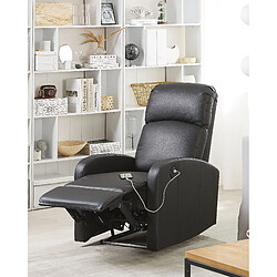 Beliani Fauteuil Cuir PU Noir VIRRAT