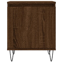 Maison Chic Lot de 2 Tables de chevet - Tables de Nuit chêne marron 40x30x50cm bois d'ingénierie pas cher