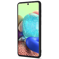 Coque en silicone anti-rayures avec porte-carte noir pour Samsung Galaxy A71 5G SM-A716