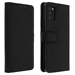 Avizar Housse Samsung Galaxy A41 Étui Folio Porte-carte Fonction Support Vidéo Noir