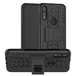 Coque en TPU peau de pneu avec béquille noir pour votre Motorola Moto E7