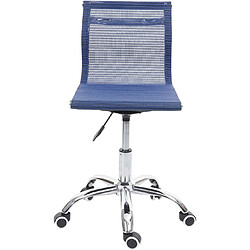 Avis Decoshop26 Chaise de bureau pivotante sans accoudoirs revêtement en maille tissu/textile bleu BUR04110