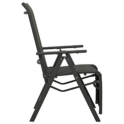 Avis vidaXL Chaises inclinables de jardin lot de 2 Textilène et aluminium