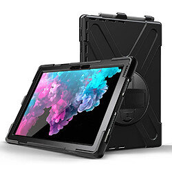 Avis Coque en TPU étui combo en forme de X, béquille/béquille et sangle pivotantes à 360 degrés et sangle de maintien noir pour votre Microsoft Surface Pro 6 5 4