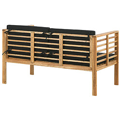 Beliani Set de jardin PACIFIC Acacia Noir pas cher