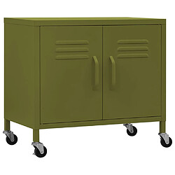 vidaXL Armoire de rangement Vert olive 60x35x56 cm Acier