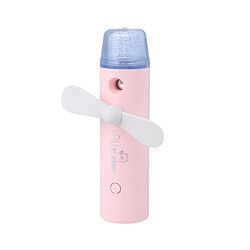 Ventilateur Portable 30ML Ventilateur de Refroidissement Humidificateur 2-en-1 Haute Performance en Plastique Rechargeable USB pour la Maison-Rose