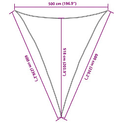 vidaXL Voile d'ombrage 160 g/m² Blanc 5x6x6 m PEHD pas cher