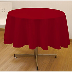 Soleil D'Ocre Nappe ronde unie - Diamètre 180 cm - Rouge