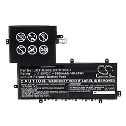 vhbw Batterie remplacement pour Asus 0B200-03370000, 0B200-03370100, C31N1836 pour ordinateur portable Notebook (3500mAh, 11.55V, Li-polymère)