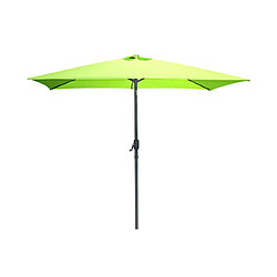 Mes Parasol droit inclinable 300x200 cm en tissu vert anis