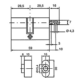 Acheter Cylindre à bouton Bricard Serial XP 18005 30+30 mm Haute sécurité