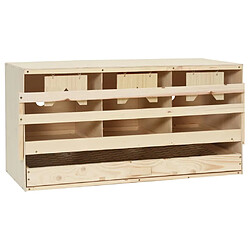 vidaXL Pondoir 3 compartiments 72x33x38 cm bois de pin massif