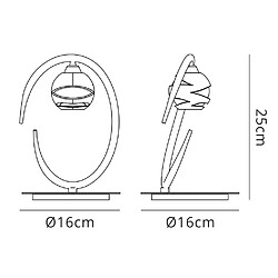 Luminaire Center Lampe de Table Loop 1 Ampoule G9 ECO, nickel satiné