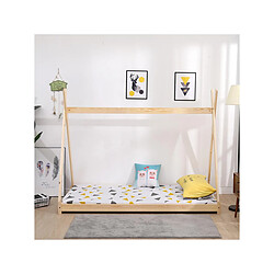 Avis Mes Lit enfant tipi 90x190 cm en pin naturel avec sommier