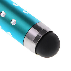 Avizar Stylet Retractable Turquoise Strass pour écran Tactile - Attache Jack 3.5 mm