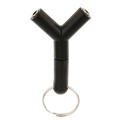 3.5mm Stéréo Jack Audio Ecouteur 2 Voies Adaptateur Y Splitter Keyring