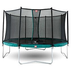 Trampoline 380 BERG noir Regular Favorit + Filet de sécurité Comfort