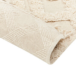 Acheter Beliani Tapis en coton 80 x 150 cm beige ARDAHAN