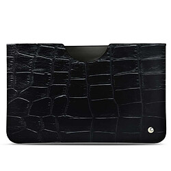 Pochette cuir Samsung Galaxy Tab S8 - Pochette - Crocodile nero ( Noir / Black) - NOREVE