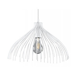 Luminaire Center Suspension Umb Acier blanc 1 ampoule 125cm