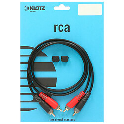 Bretelle 2x RCA mâles / 2x RCA mâles, 1m Klotz