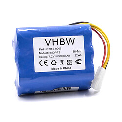 vhbw NiMH batterie 3000mAh (7.2V) pour robot aspirateur Home Cleaner robots domestiques come Neato 205-0001, 945-0006, 945-0024