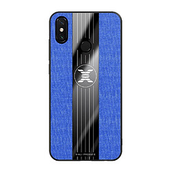 Wewoo Coque Souple Pour Xiaomi Mi Max 3 XINLI Stitching Tissu Étui De Protection TPU Antichoc Bleu